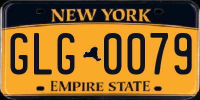 NY license plate GLG0079