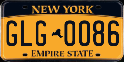 NY license plate GLG0086