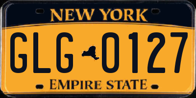 NY license plate GLG0127