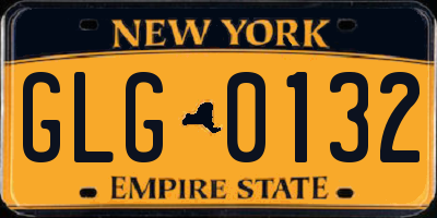 NY license plate GLG0132