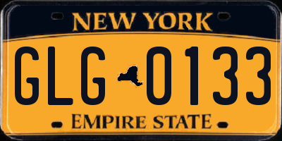 NY license plate GLG0133