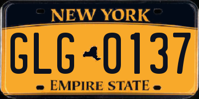 NY license plate GLG0137