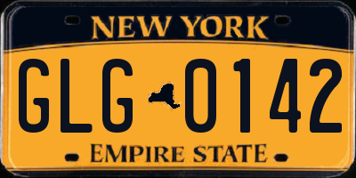 NY license plate GLG0142