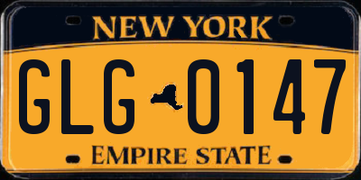 NY license plate GLG0147