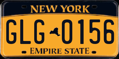 NY license plate GLG0156