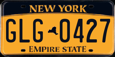 NY license plate GLG0427