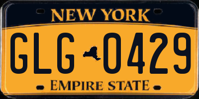 NY license plate GLG0429
