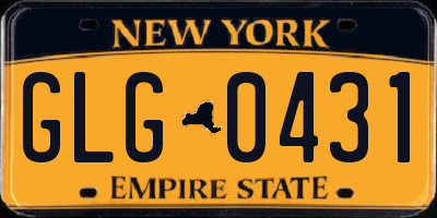 NY license plate GLG0431