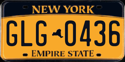 NY license plate GLG0436