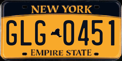NY license plate GLG0451