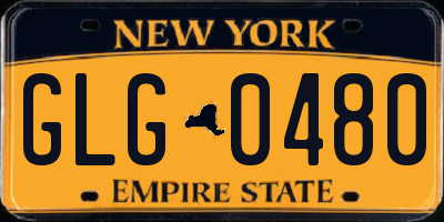 NY license plate GLG0480