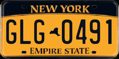 NY license plate GLG0491