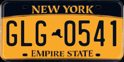 NY license plate GLG0541