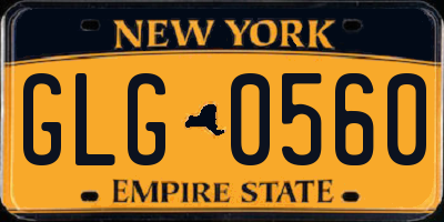 NY license plate GLG0560