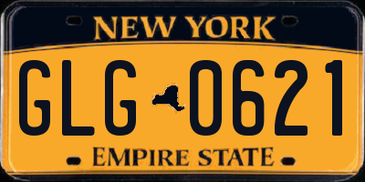 NY license plate GLG0621