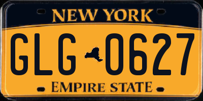 NY license plate GLG0627