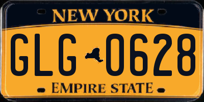 NY license plate GLG0628