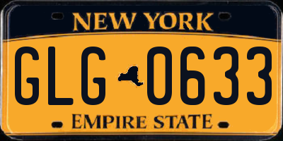 NY license plate GLG0633