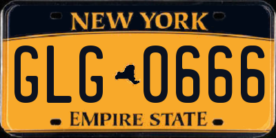 NY license plate GLG0666