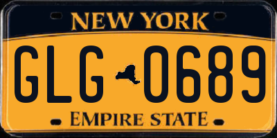 NY license plate GLG0689