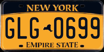 NY license plate GLG0699