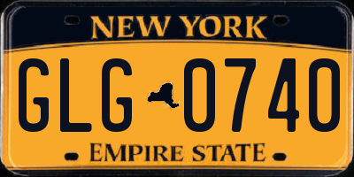 NY license plate GLG0740