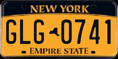 NY license plate GLG0741