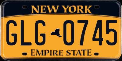 NY license plate GLG0745