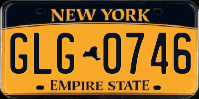 NY license plate GLG0746