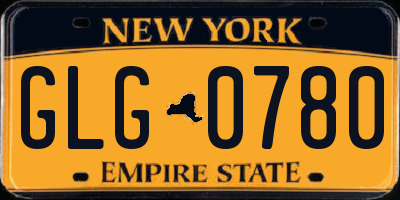 NY license plate GLG0780