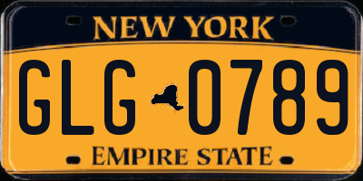 NY license plate GLG0789