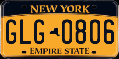 NY license plate GLG0806