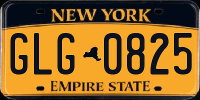 NY license plate GLG0825