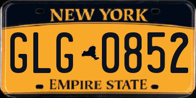 NY license plate GLG0852