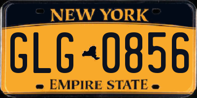 NY license plate GLG0856
