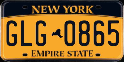 NY license plate GLG0865