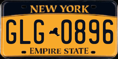 NY license plate GLG0896