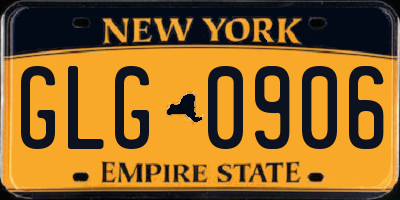 NY license plate GLG0906