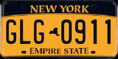 NY license plate GLG0911