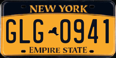 NY license plate GLG0941