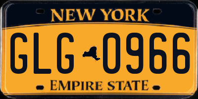 NY license plate GLG0966