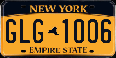 NY license plate GLG1006
