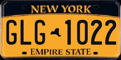NY license plate GLG1022