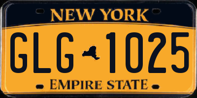 NY license plate GLG1025