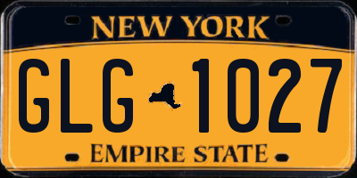 NY license plate GLG1027