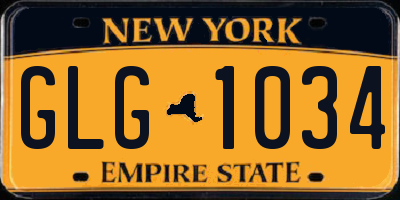 NY license plate GLG1034