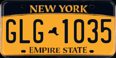 NY license plate GLG1035
