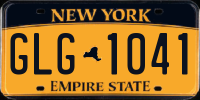NY license plate GLG1041