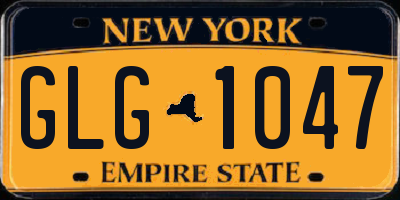 NY license plate GLG1047
