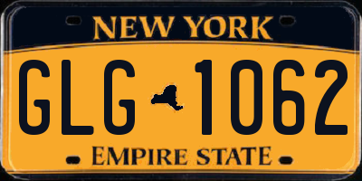 NY license plate GLG1062